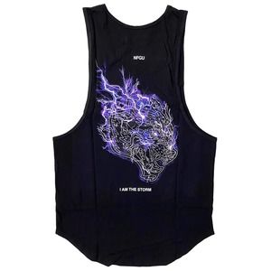 Darc Sport Men's Wolves I Am The Storm Tank Top Tee T-Shirt - Black